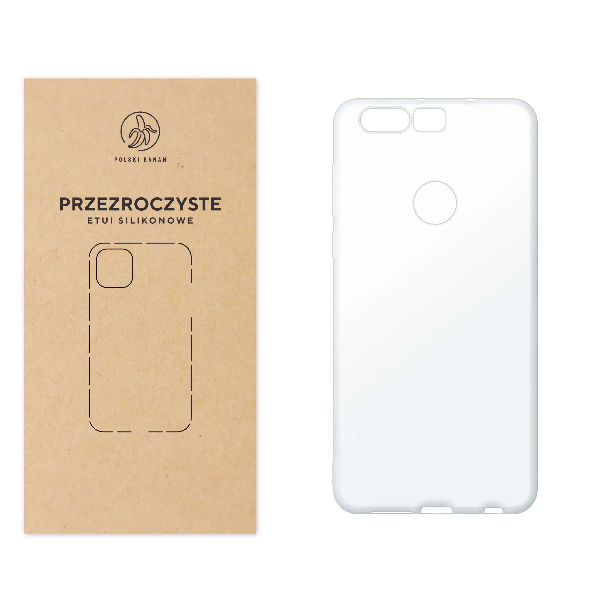 Etui silikonowe przezroczyste Polski Banan do Honor 8